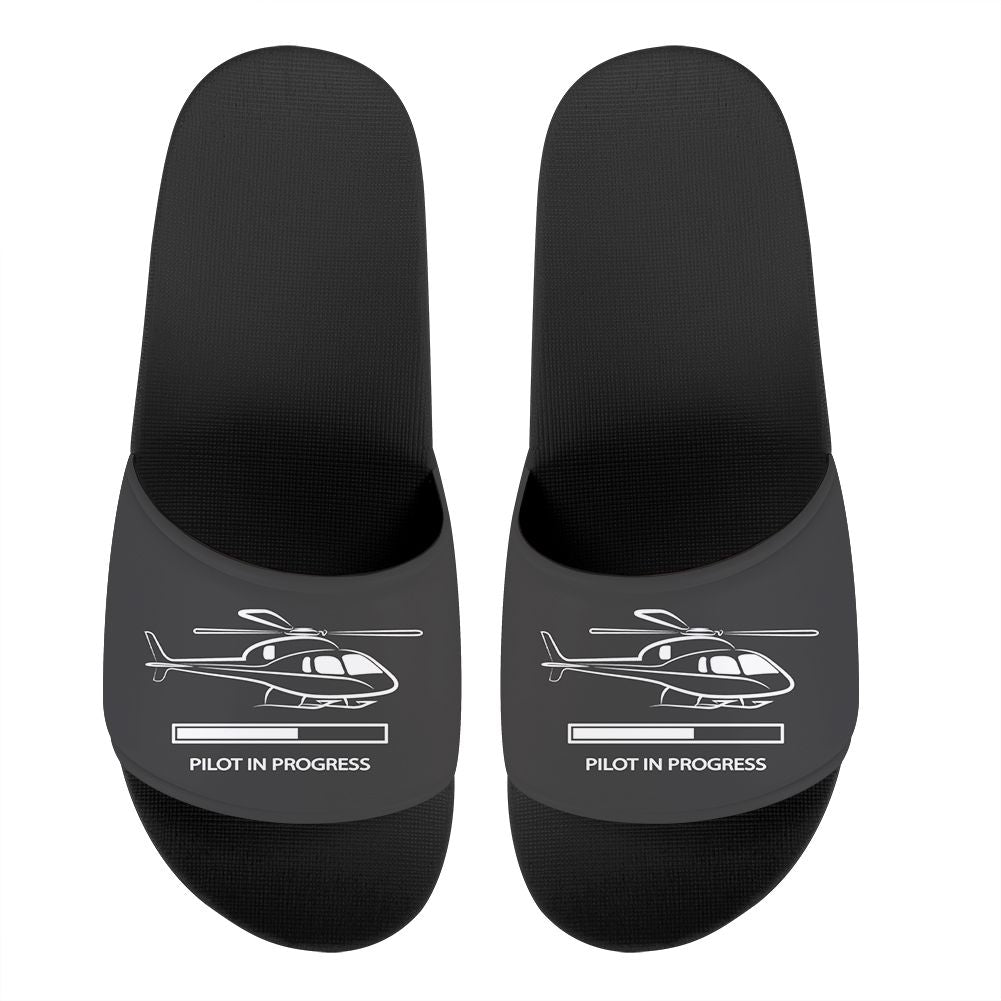 Pilot In Progress (Helicopter) Designed Sport Slippers