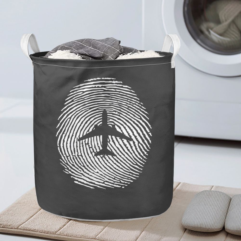 Aviation Finger Print Designed Laundry Baskets