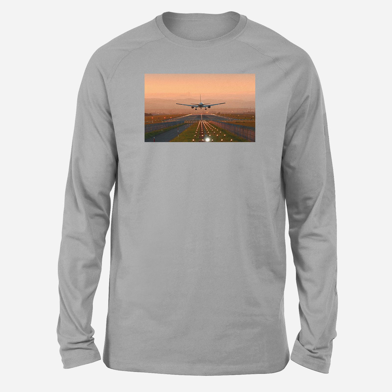 Super Cool Landing During Sunset Designed Long-Sleeve T-Shirts