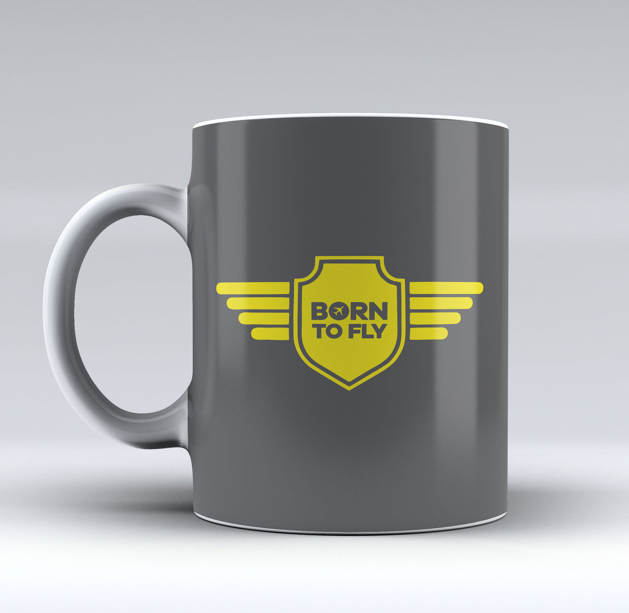 Born To Fly & Badge Designed Mugs