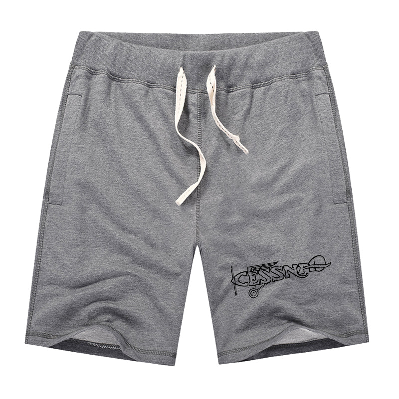 Special Cessna Text Designed Cotton Shorts