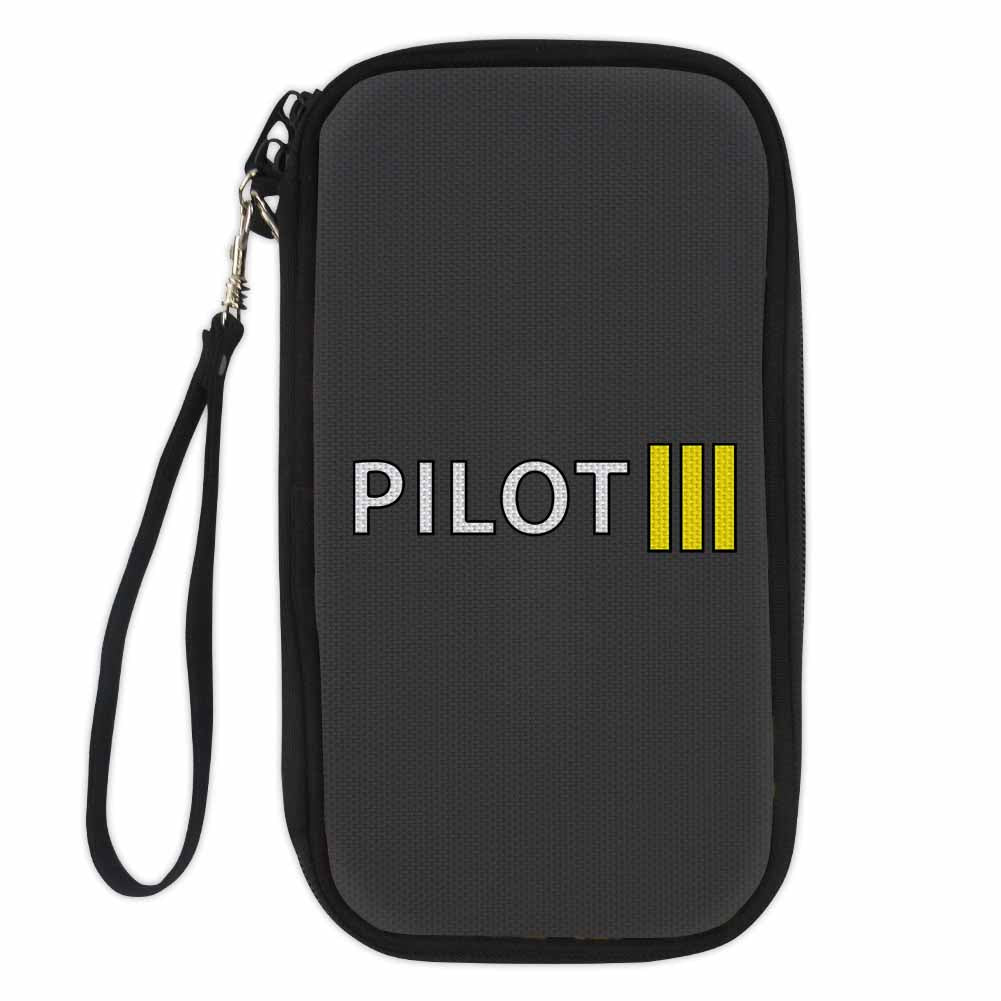 Pilot & Stripes (3 Lines) Designed Travel Cases & Wallets