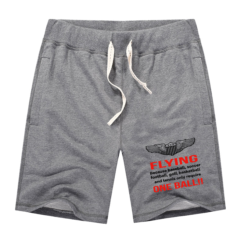 Flying One Ball Designed Cotton Shorts