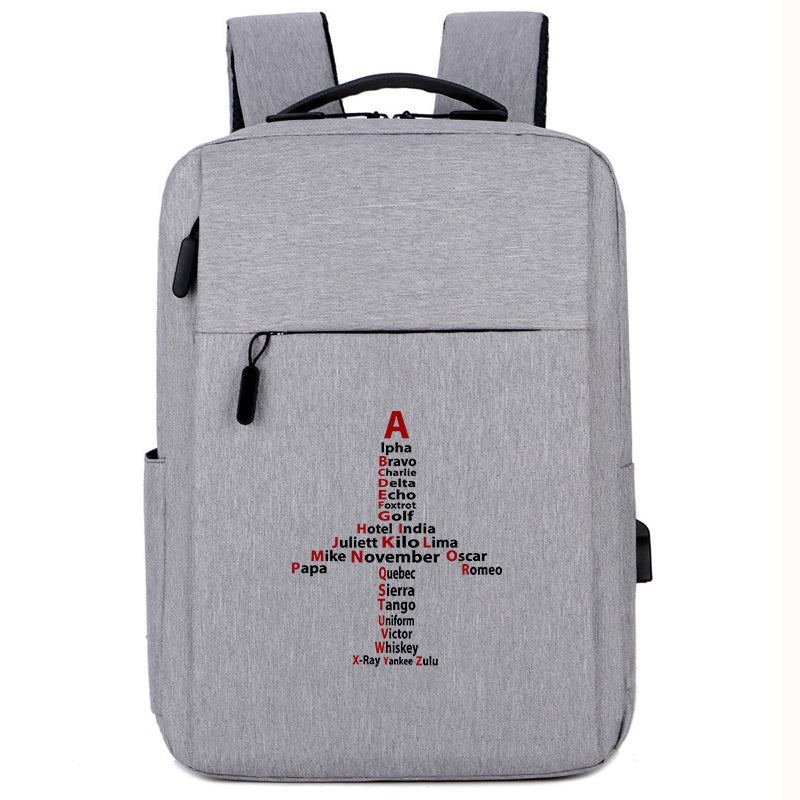 Airplane Shape Aviation Alphabet Designed Super Travel Bags