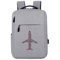 Thumbnail for Airplane Shape Aviation Alphabet Designed Super Travel Bags
