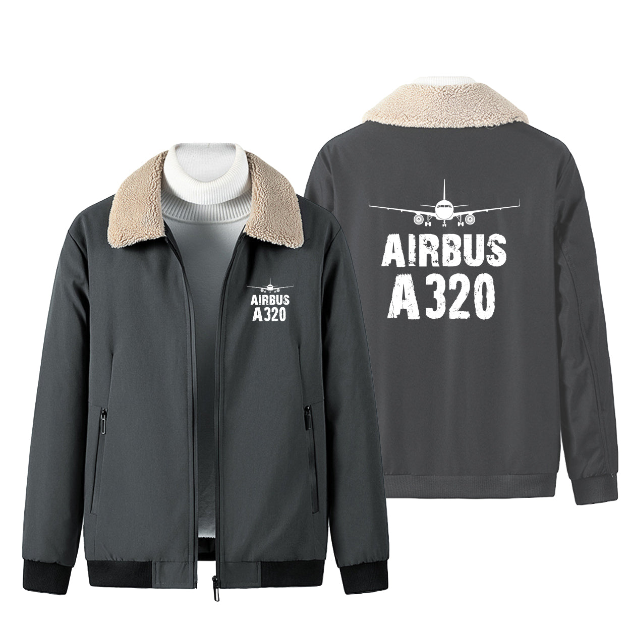 Airbus A320 & Plane Designed Winter Bomber Jackets