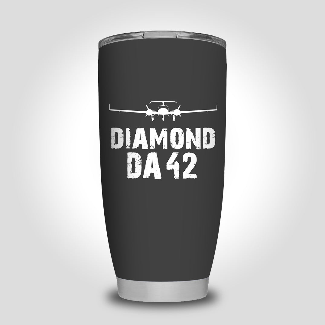 Diamond DA42 & Plane Designed Tumbler Travel Mugs