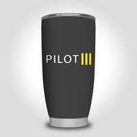 Thumbnail for Pilot & Stripes (3 Lines) Designed Tumbler Travel Mugs