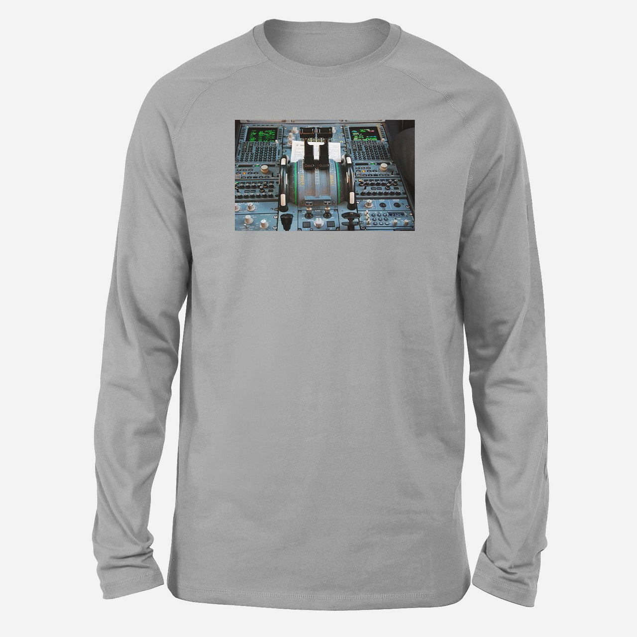 Airbus A320 Cockpit Designed Long-Sleeve T-Shirts