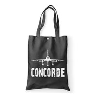 Thumbnail for Concorde & Plane Designed Tote Bags