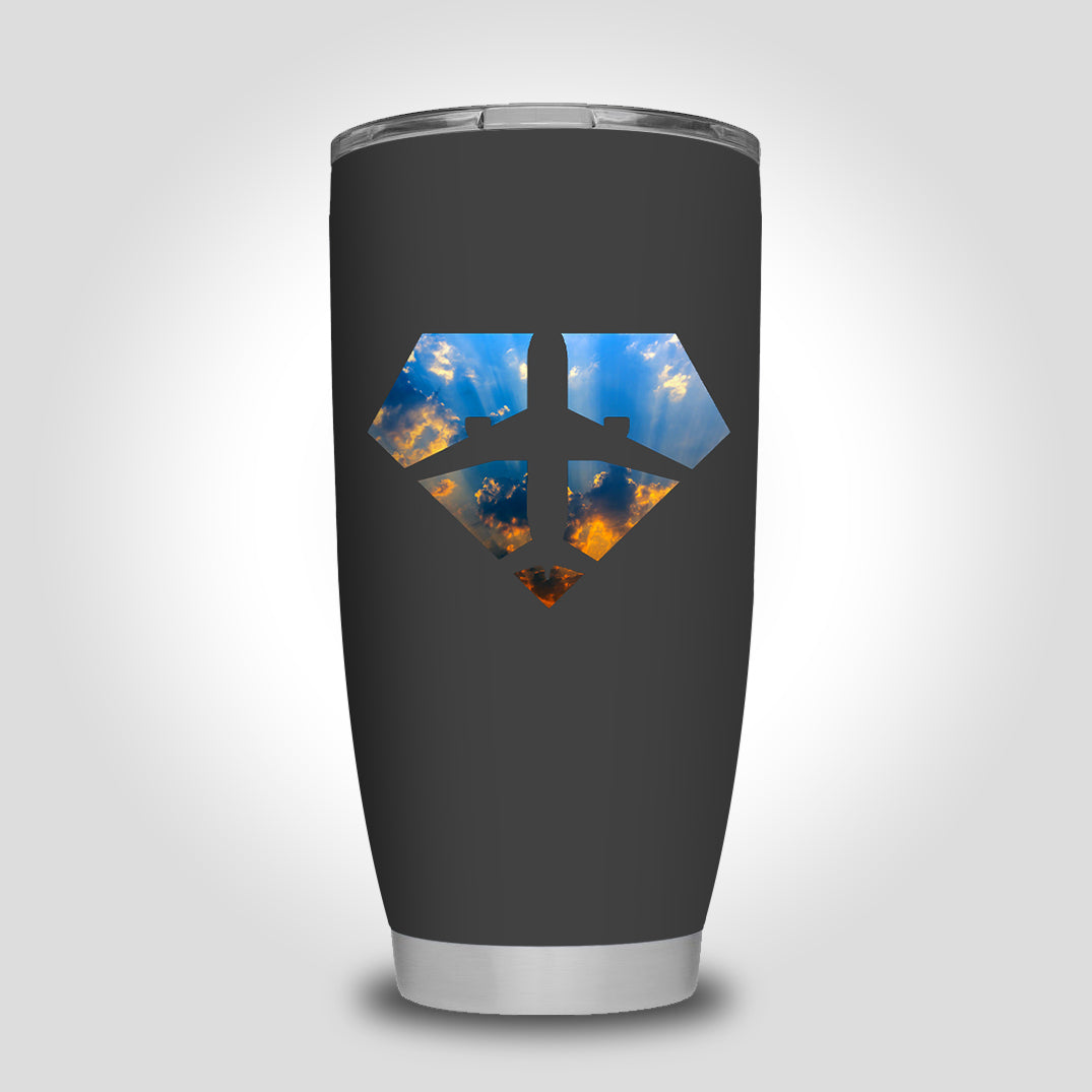 Supermen of The Skies (Sunrise) Designed Tumbler Travel Mugs
