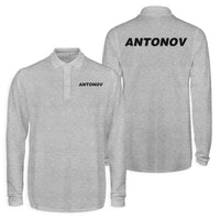 Thumbnail for Antonov & Text Designed Long Sleeve Polo T-Shirts (Double-Side)