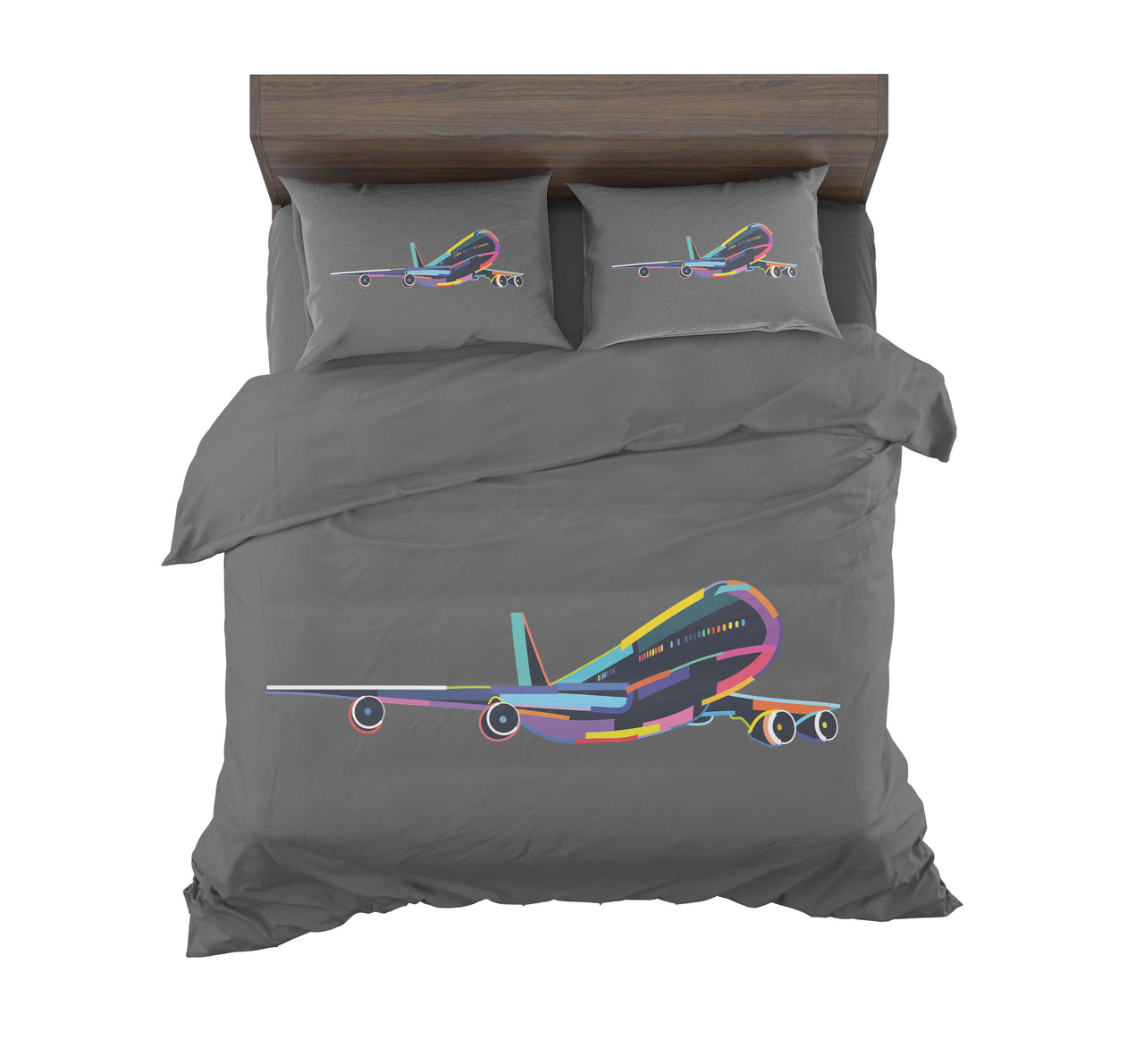Multicolor Airplane Designed Bedding Sets