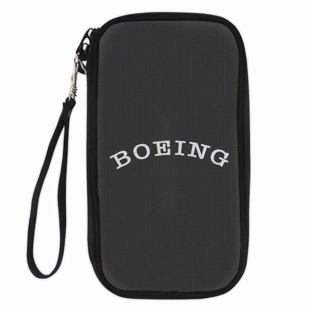 Special BOEING Text Designed Travel Cases & Wallets