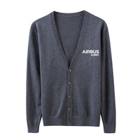 Thumbnail for Airbus A380 & Text Designed Cardigan Sweaters