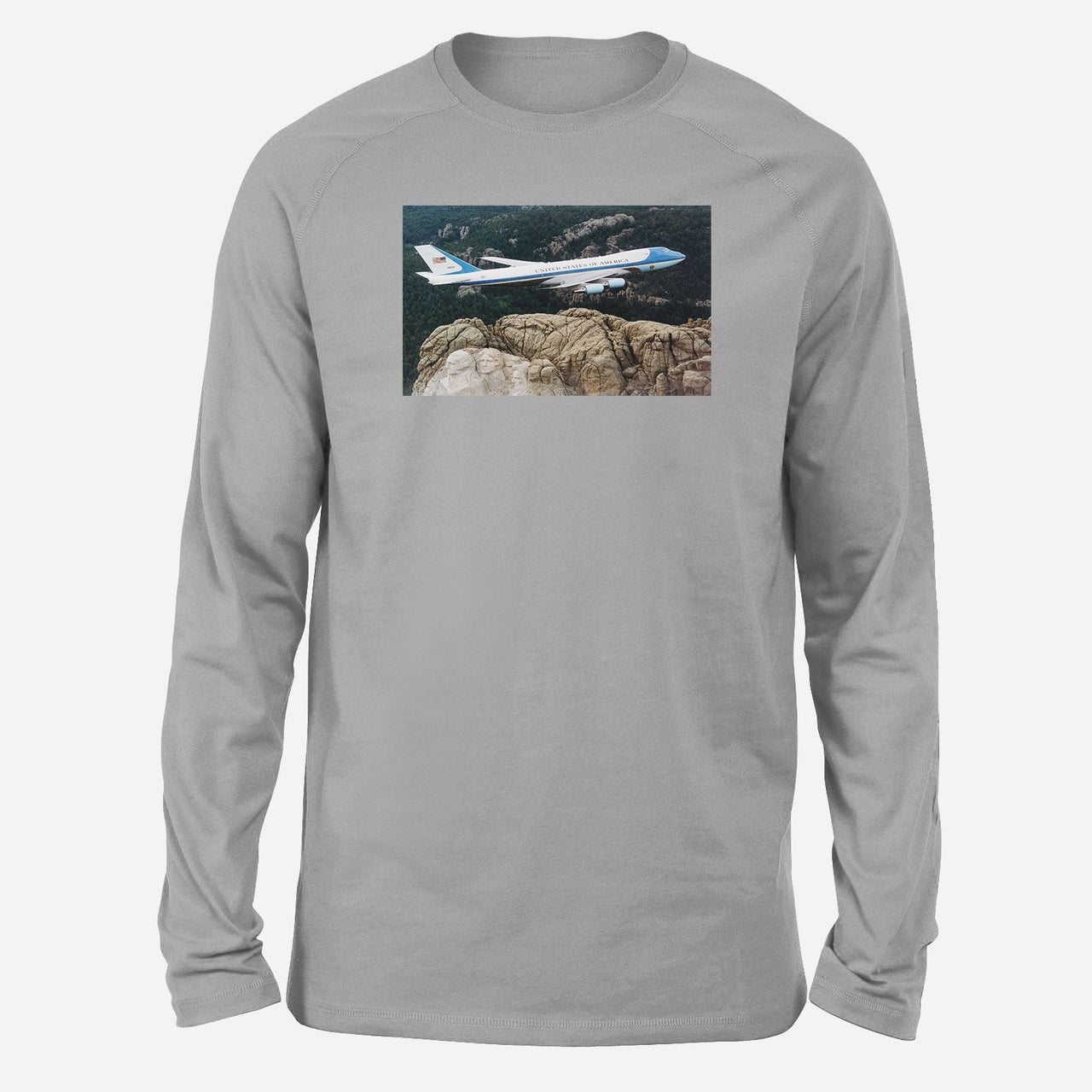 Cruising United States Of America Boeing 747 Designed Long-Sleeve T-Shirts