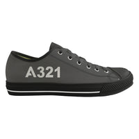 Thumbnail for A321 Flat Text Designed Canvas Shoes (Men)