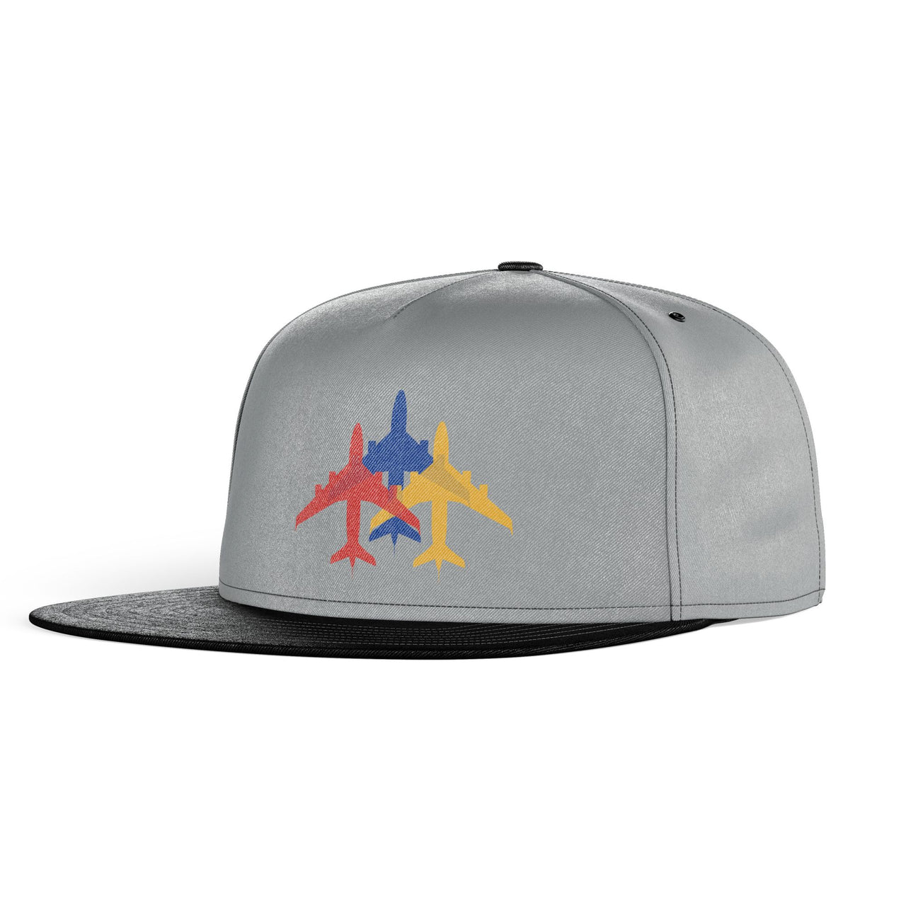 Colourful 3 Airplanes Designed Snapback Caps & Hats