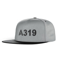 Thumbnail for A319 Flat Text Designed Snapback Caps & Hats