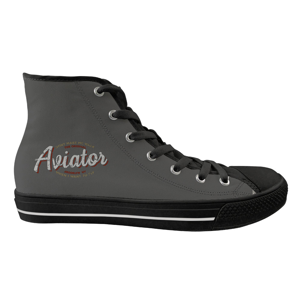 Aviator - Dont Make Me Walk Designed Long Canvas Shoes (Men)