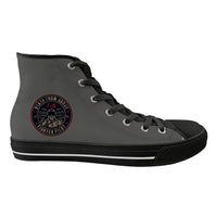 Thumbnail for Fighter Jet 16 - Death From Above Designed Long Canvas Shoes (Women)