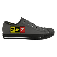 Thumbnail for Flat Colourful 757 Designed Canvas Shoes (Men)