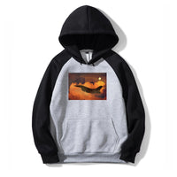 Thumbnail for Departing Fighter Jet 16 Designed Colourful Hoodies