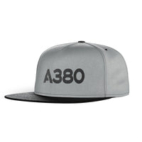 Thumbnail for A380 Flat Text Designed Snapback Caps & Hats