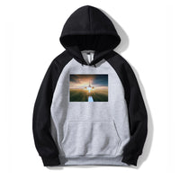 Thumbnail for Airport Photo During Sunset Designed Colourful Hoodies