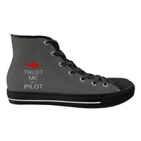 Thumbnail for Trust Me I'm a Pilot (Helicopter) Designed Long Canvas Shoes (Men)