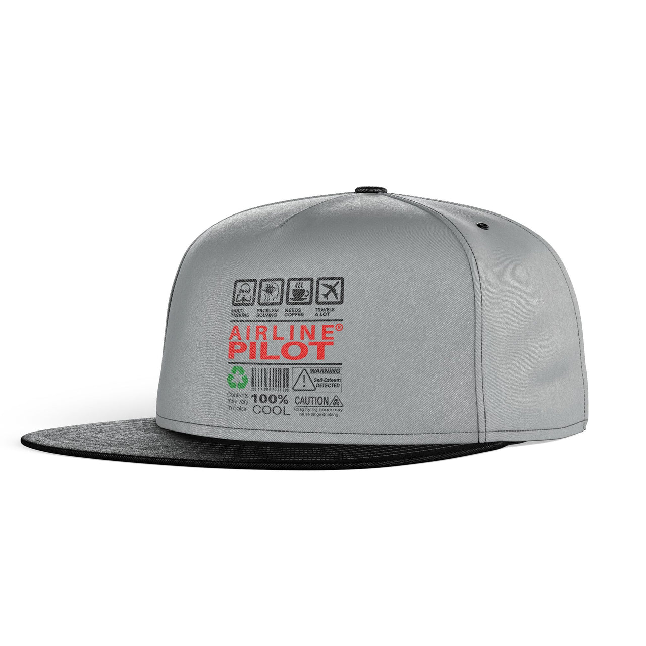 Airline Pilot Label Designed Snapback Caps & Hats
