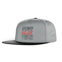 Thumbnail for Airline Pilot Label Designed Snapback Caps & Hats