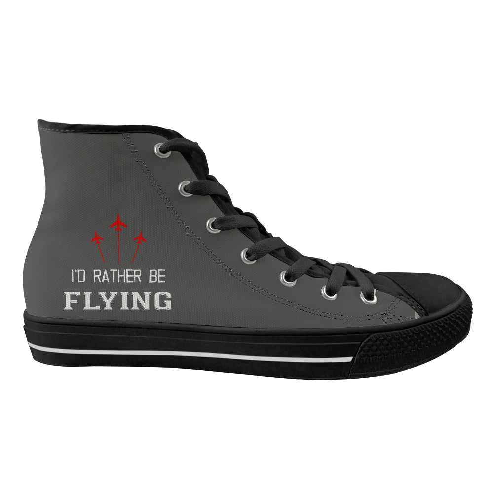 I'D Rather Be Flying Designed Long Canvas Shoes (Women)