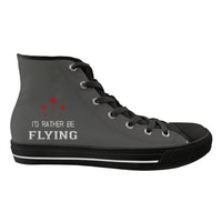 Thumbnail for I'D Rather Be Flying Designed Long Canvas Shoes (Women)
