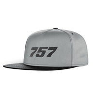 Thumbnail for 757 Flat Text Designed Snapback Caps & Hats