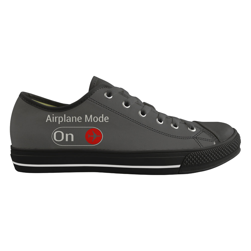 Airplane Mode On Designed Canvas Shoes (Men)