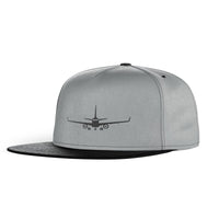 Thumbnail for Embraer E-190 Silhouette Plane Designed Snapback Caps & Hats