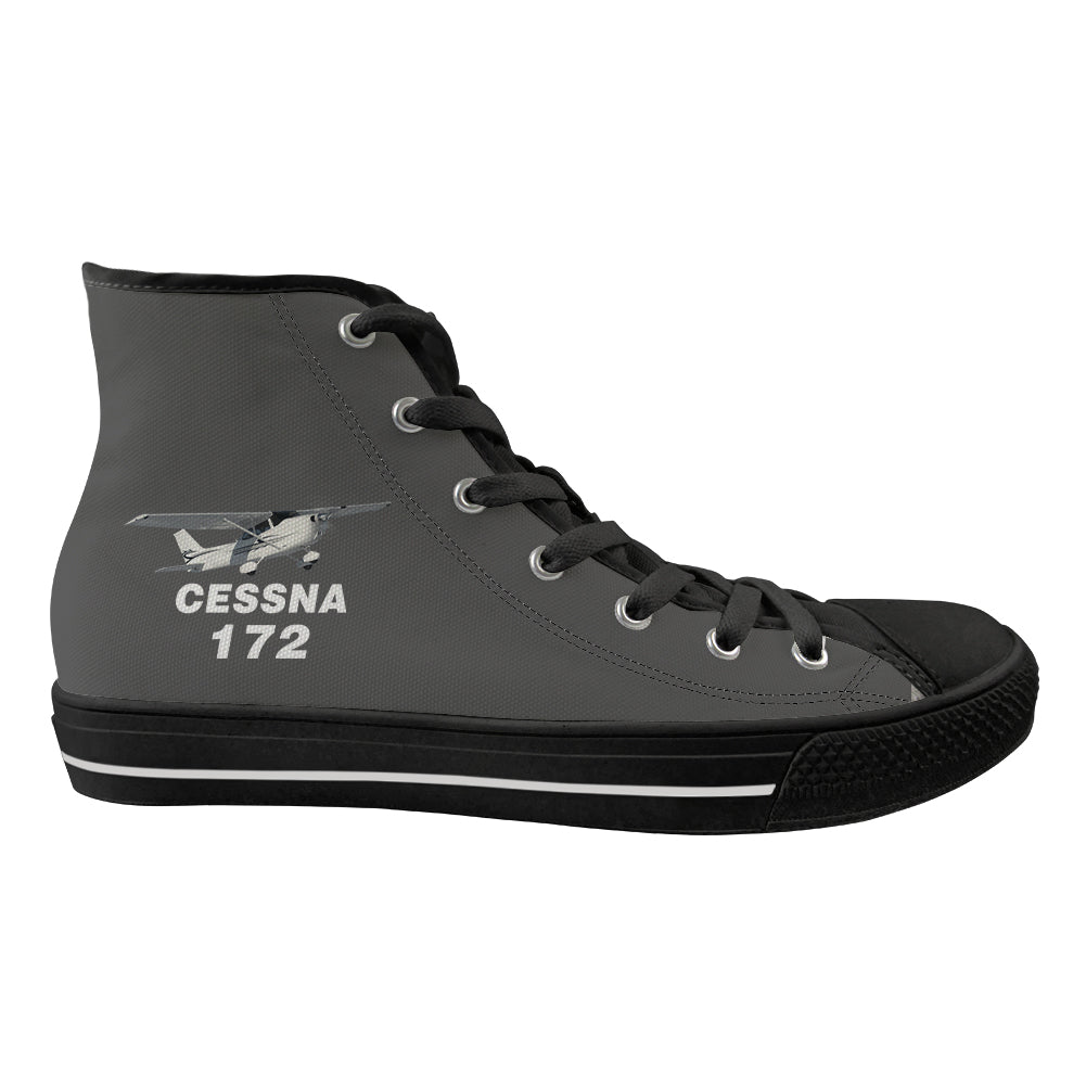 The Cessna 172 Designed Long Canvas Shoes (Men)