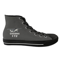 Thumbnail for The Cessna 172 Designed Long Canvas Shoes (Men)