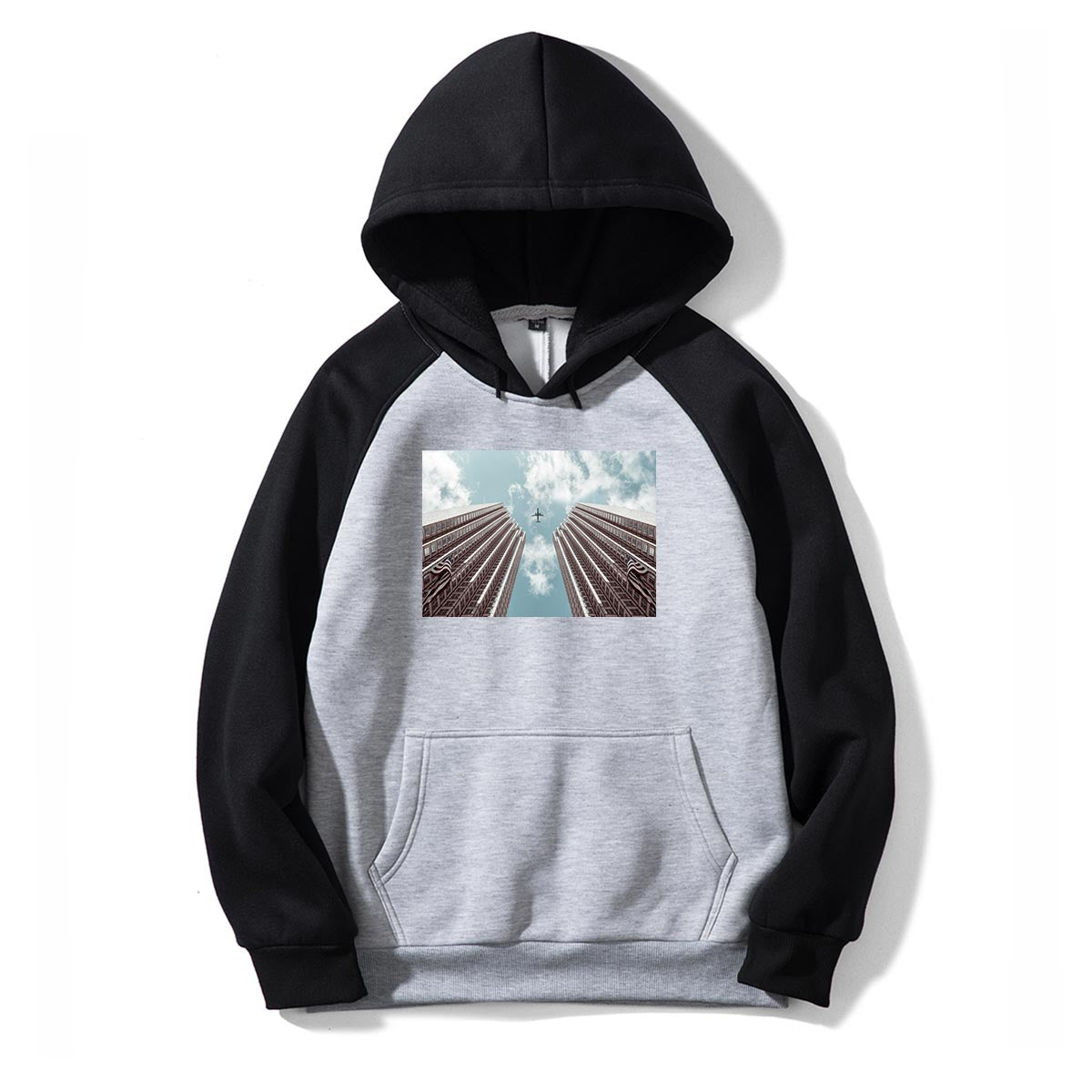 Airplane From Below Designed Colourful Hoodies