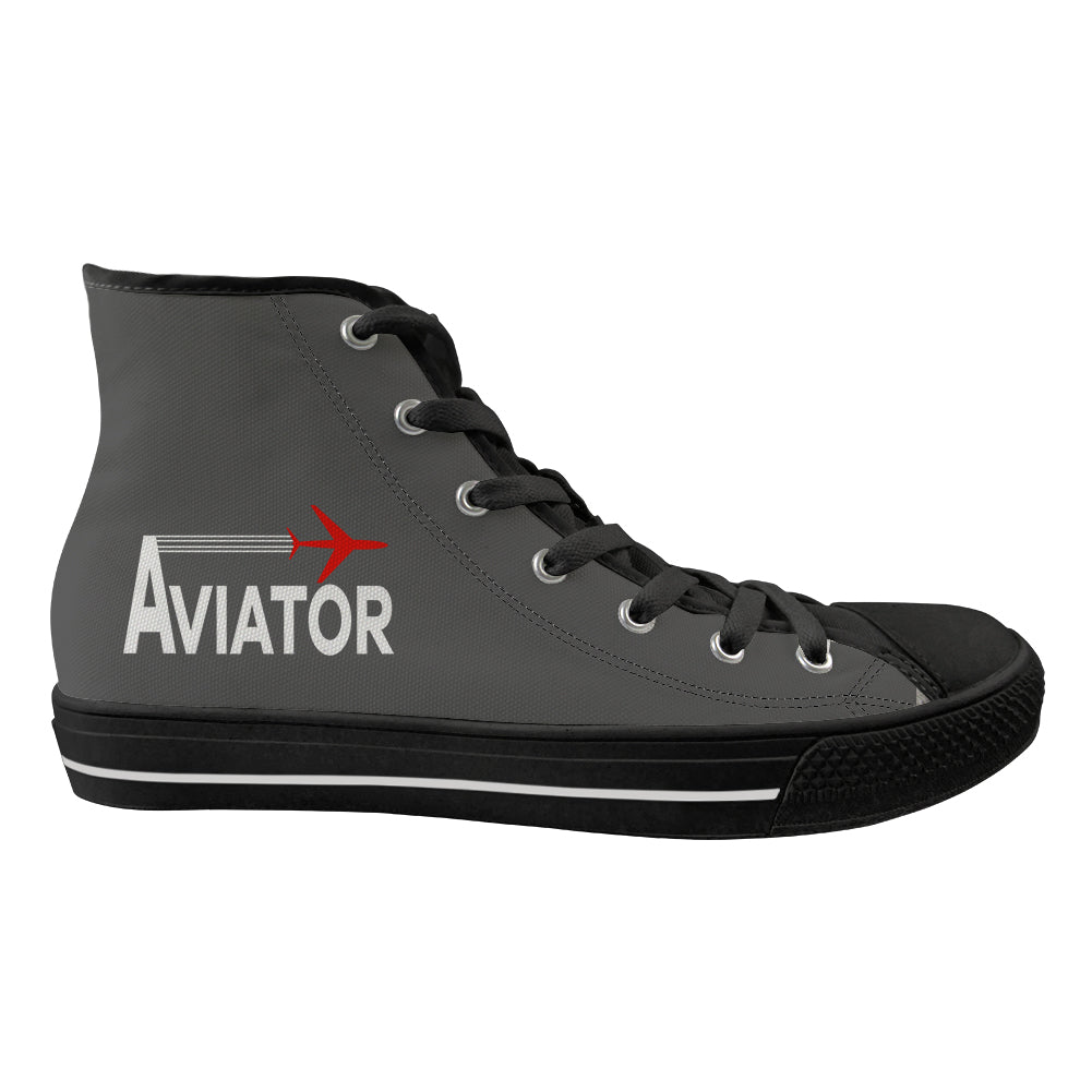Aviator Designed Long Canvas Shoes (Women)