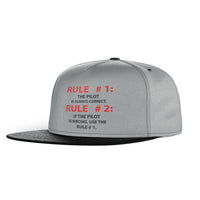 Thumbnail for Rule 1 - Pilot is Always Correct Designed Snapback Caps & Hats