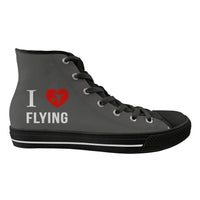 Thumbnail for I Love Flying Designed Long Canvas Shoes (Men)