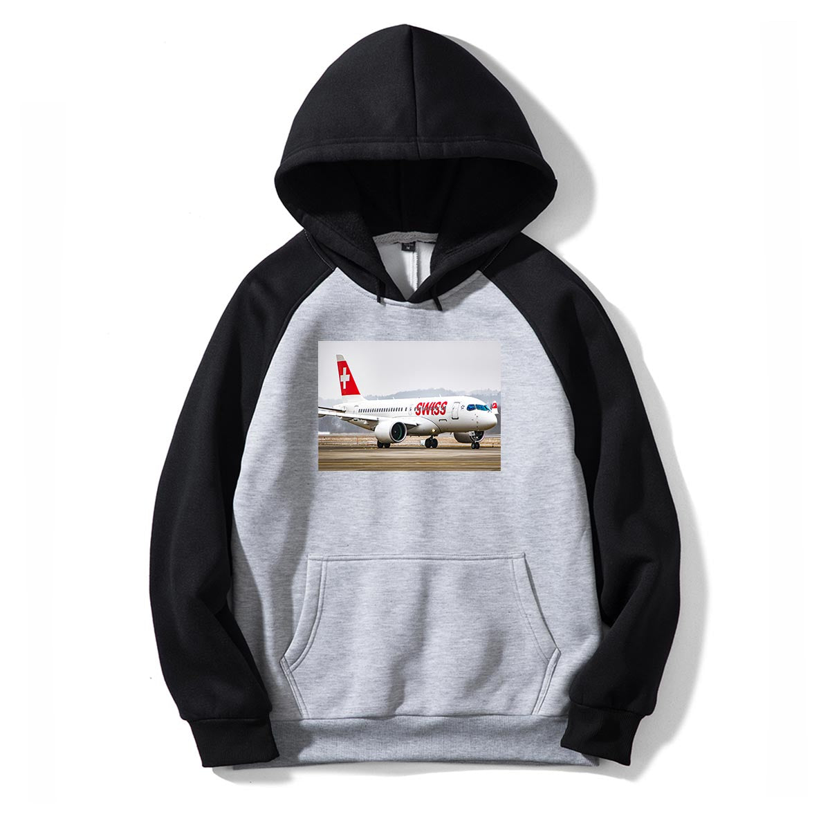 Swiss Airlines Bombardier CS100 Designed Colourful Hoodies