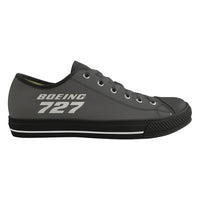 Thumbnail for Boeing 727 & Text Designed Canvas Shoes (Women)