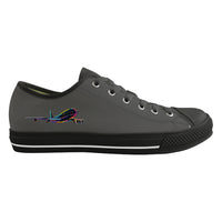 Thumbnail for Multicolor Airplane Designed Canvas Shoes (Men)