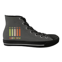 Thumbnail for Colourful Cabin Crew Designed Long Canvas Shoes (Women)