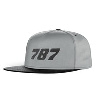 Thumbnail for 787 Flat Text Designed Snapback Caps & Hats