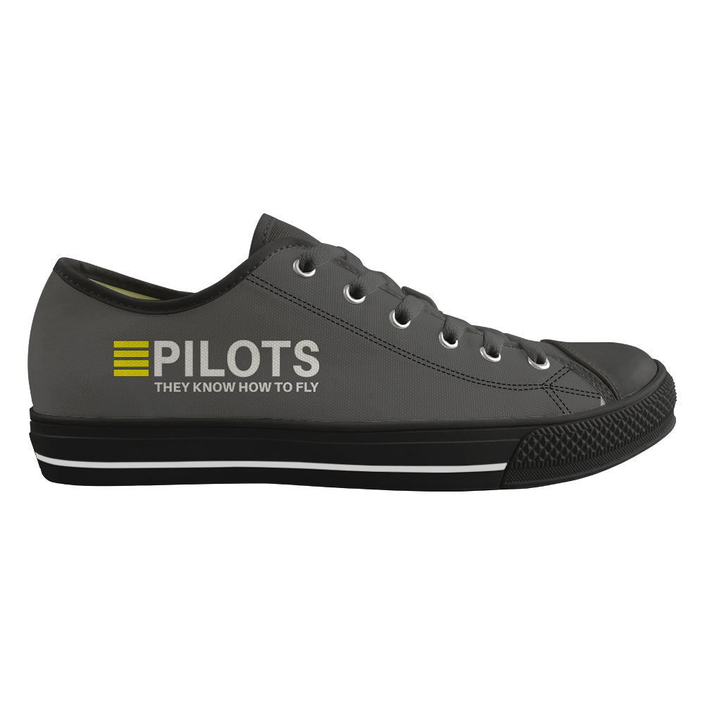 Pilots They Know How To Fly Designed Canvas Shoes (Women)
