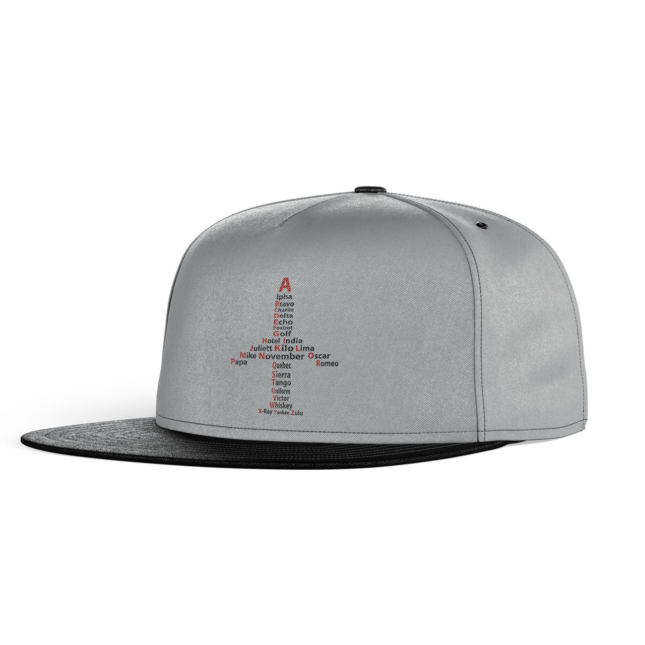 Airplane Shape Aviation Alphabet Designed Snapback Caps & Hats